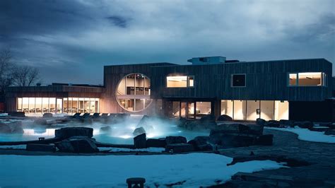 Groupe SKYSPA has unveiled an expansive thermal spa in Quebec, Canada. - YouTube