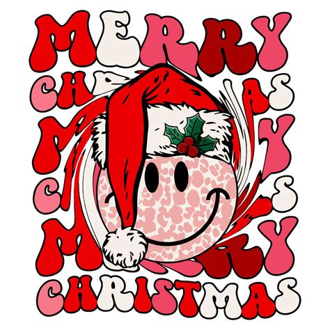 Merry Christmas Smiley Face SVG - Inspire Uplift