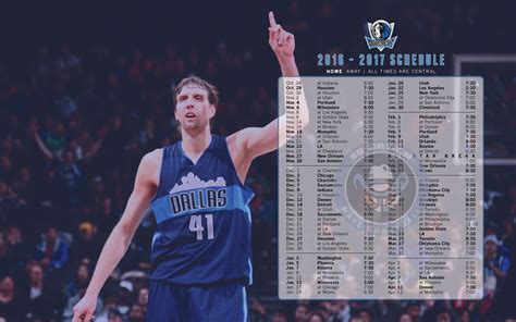 The 2016-17 Mavericks schedule, printable and as wallpaper - Mavs Moneyball