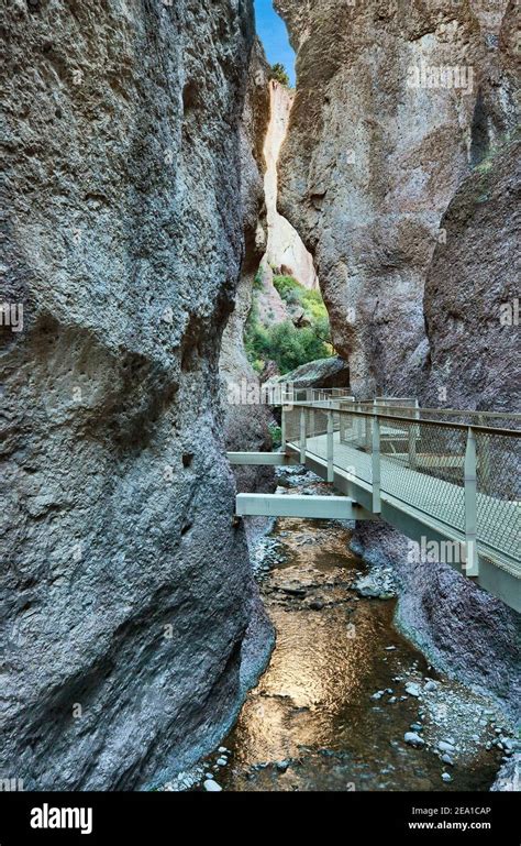 The Catwalk trail, Whitewater Canyon in Mogollon Mountains, Gila National Forest, near Glenwood ...