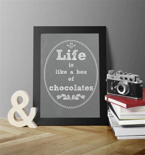 INSTANT Quote Print, life is Like a Box of Chocolates. From Forest Gump, Wall Art, Chalkboard ...