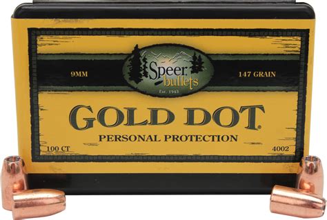 Speer Gold Dot Bullets 9mm 147 Grains GDHP box of 100 - 4408 | Wholesale Hunter