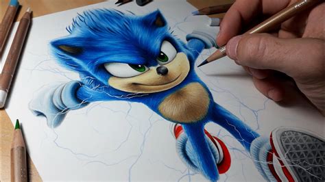 Super Movie Sonic Drawing