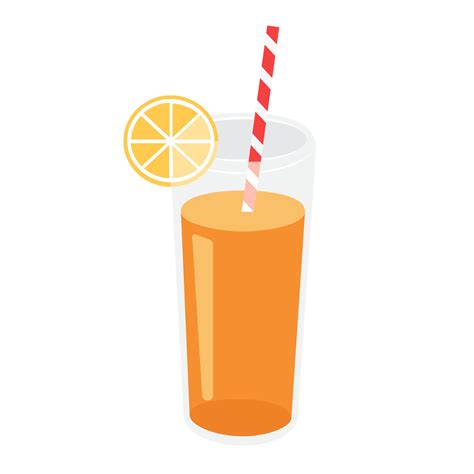 Cartoon vector illustration isolated object fresh, fruit orange juice with straw 2794198 Vector ...