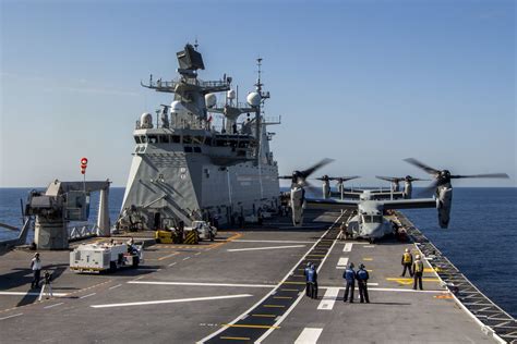 The Spanish Navy’s new assault ship-aircraft carrier flagship visible on exercises off the Costa ...