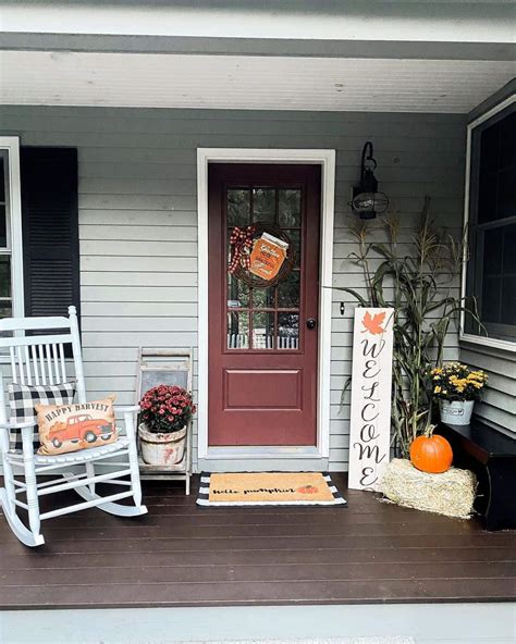 Autumn Porch Welcome Sign Ideas - Soul & Lane