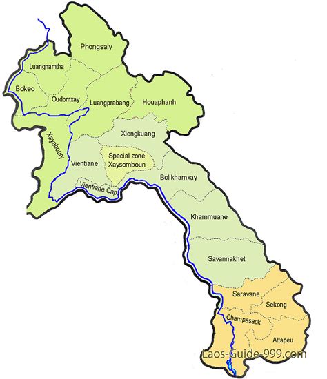 Laos map - Country map of Laos