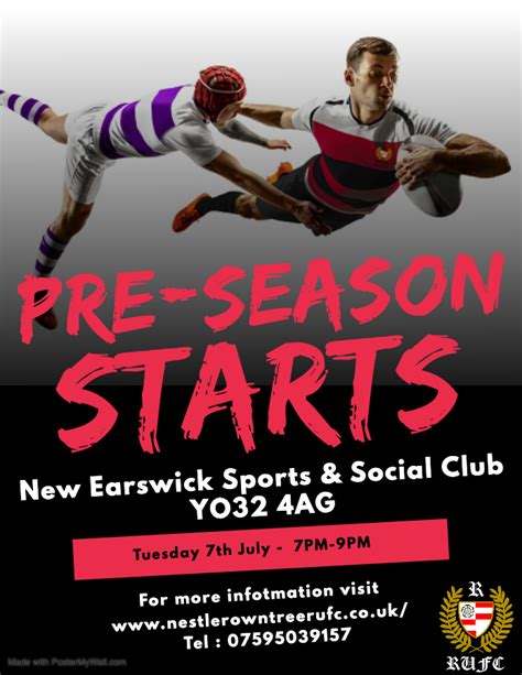 Rowntree RUFC Pre Season Training - nestlerowntreerufc.co.uk