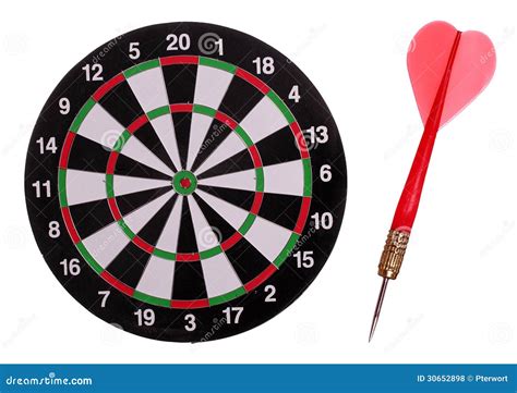 Dart board with red arrow stock photo. Image of recreation - 30652898