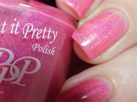 Paint it Pretty Polish Tickle Me Pink Swatches (Holographic Collection)