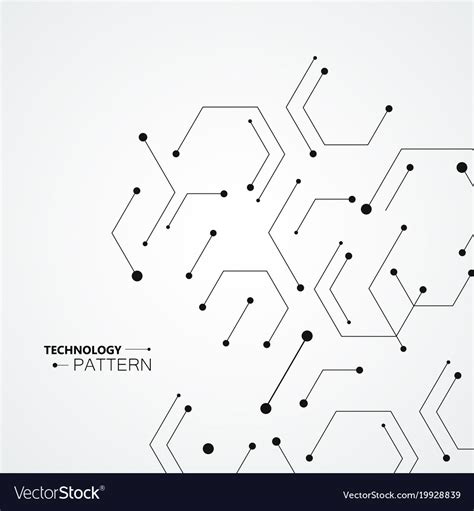 Molecular structure pattern background technology Vector Image