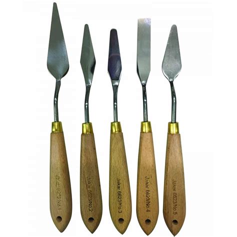 Jakar Stainless Steel Wooden Handle Palette Knives Set - Art Supplies from Crafty Arts UK