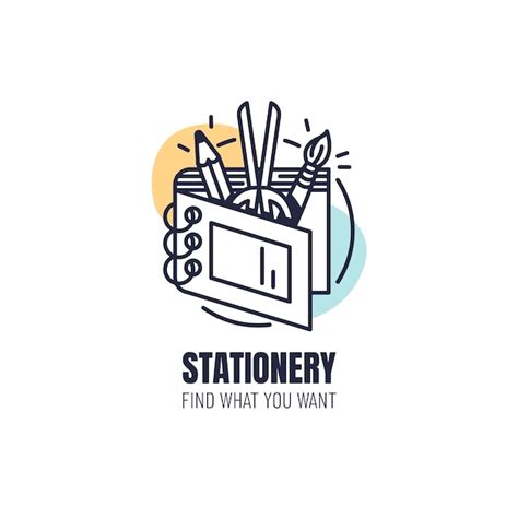 Free Vector | Stationery store logo template design