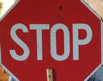 Vintage Stop Sign - Etsy