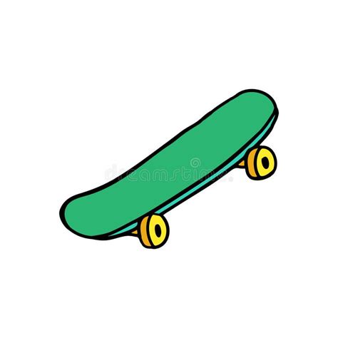 Skateboard Vector Illustration Stock Vector - Illustration of fire, wheels: 5751370