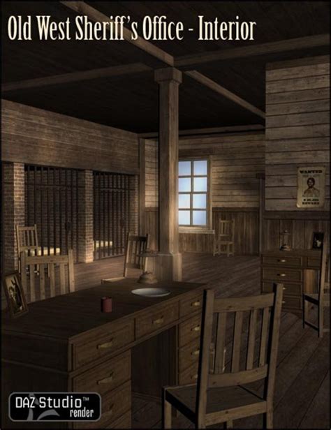 Old West Sheriffs Office Interior » Daz3D and Poses stuffs download free - Discussion about 3D ...