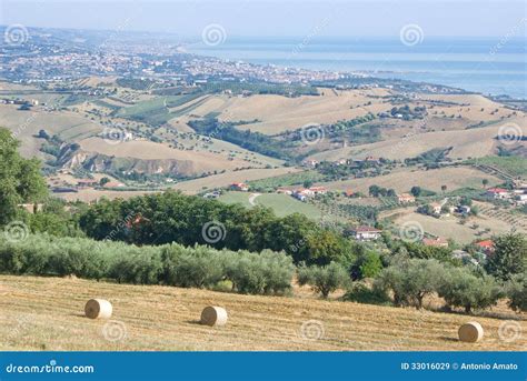 Hilly landscape stock image. Image of farmers, italy - 33016029