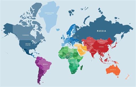 Baixar mapa-múndi vetor colorido completo com nomes de todos os países e capitais. gratuitamente ...