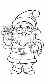 Free Santa Coloring Page For Children  Kids christmas coloring Pages sketch template