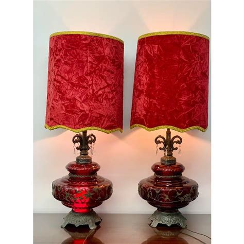 Table Lamps | Hollywood regency lamp, Victorian lamps, Glass lamp