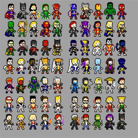 Pixel characters, Pixel art characters, Cool pixel art