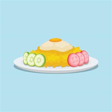 Fried Rice Indonesia Food. Design with cartoon. 15547401 Vector Art at ...