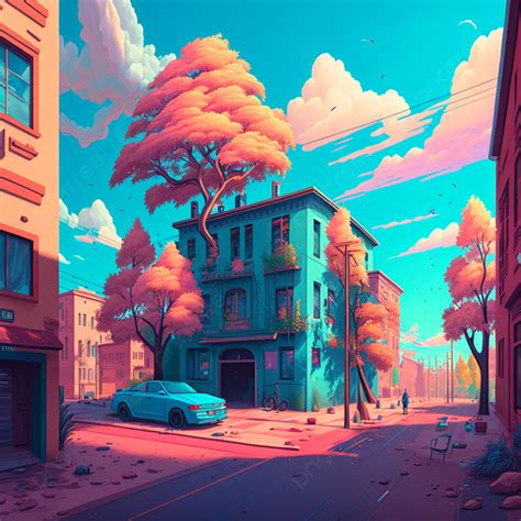 Cartoon City Wallpaper Hd