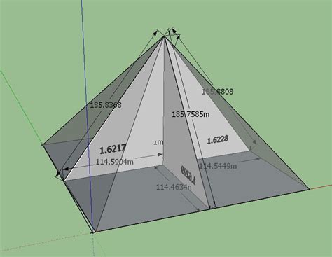 How close do the proportions of the Great Pyramid come to the Golden ...