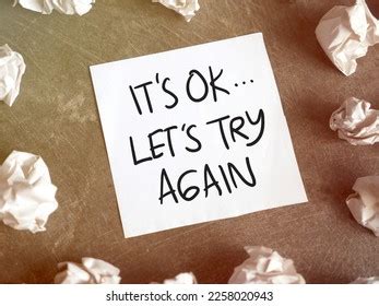 Ok Lets Try Again Text Words Stock Photo 2258020943 | Shutterstock