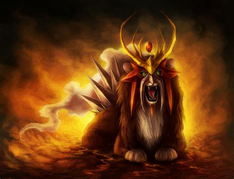 Legendary Entei Pokémon HD Wallpaper by Jonas Jödicke