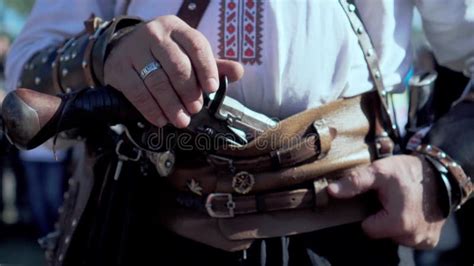 Traditional Weapons of the Ukrainian Cossack Stock Video - Video of ...