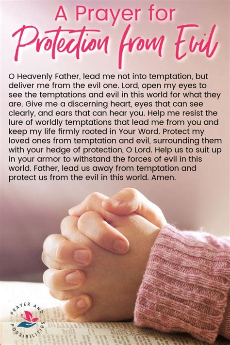 Lead Us Not Into Temptation: Prayer for Protection from Evil. Pray ...