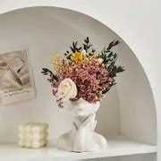 Ceramic Face Vase White Flower Vase Modern Vase Table Shelf - Temu