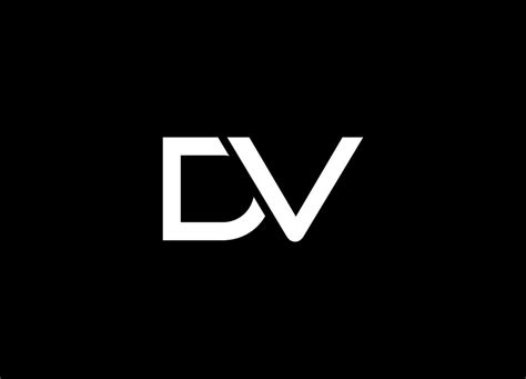 DV letter icon creative logo vector free. Initial letter DV monogram ...