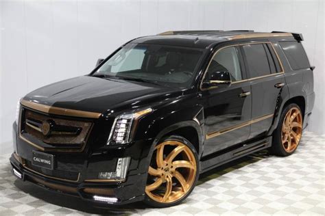 Cadillac Escalade Black & Gold by Calwing on Forgiato Wheels 2016 года ...