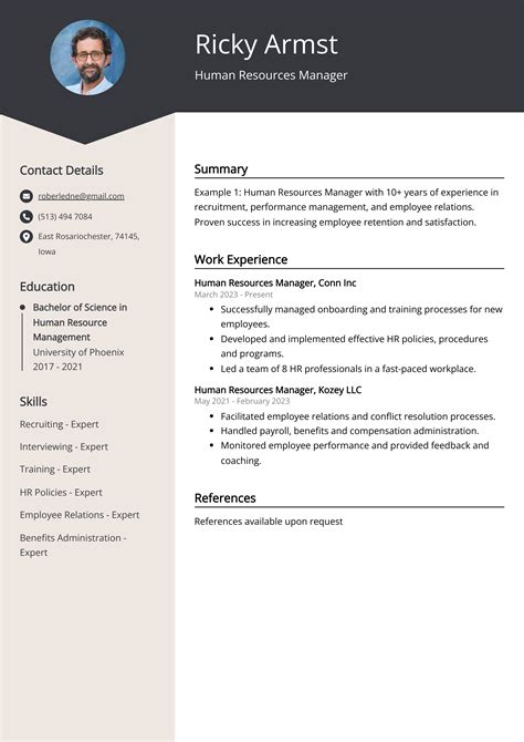 Human Resources Manager Resume Example (Free Guide)