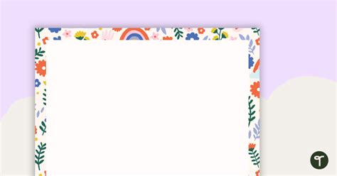 Affirmations – Landscape Page Border | Teach Starter