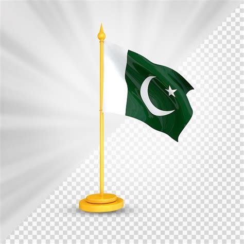 Premium PSD | Pakistan flag 3d render