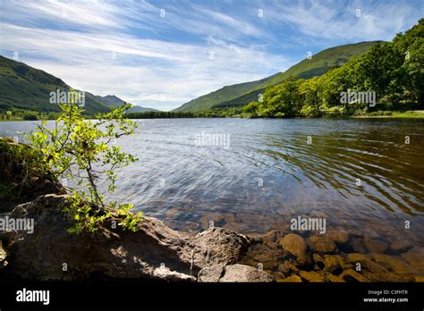 Loch Voil in Balquhidder glen, part of Loch Lomond and Trossachs national park central Scotland ...