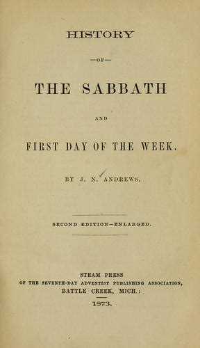 History of the Sabbath and first day of the week | Open Library