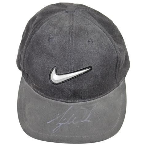 Lot Detail - Tiger Woods Classic Signed Black Nike Hat with Raised ...