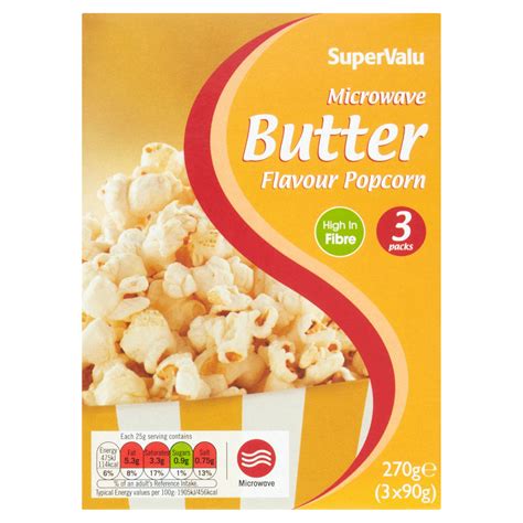 SuperValu Microwave Butter Popcorn 3 Pack (270 g) - Storefront EN