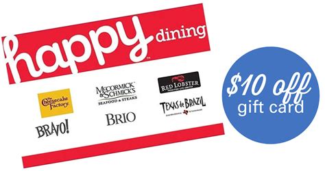 $10 off Gift Card for Red Lobster, The Cheesecake Factory & More :: Southern Savers