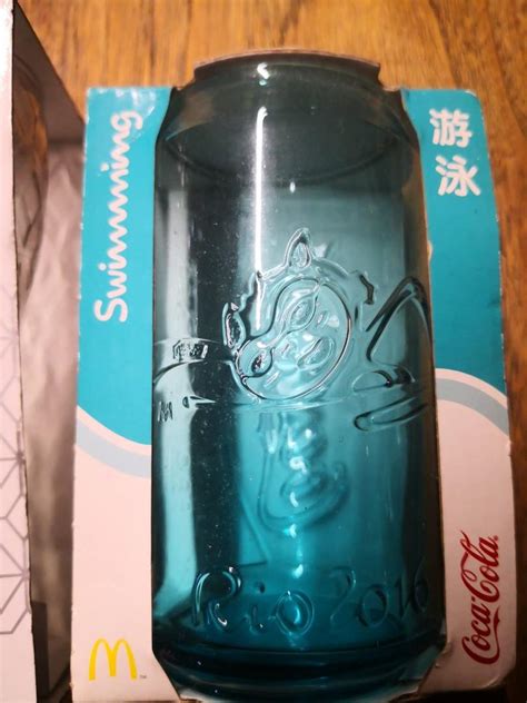 vintage, coke glass, Coca-Cola, china, Olympic, embossed, 2014, collectibles, MacDonald ...