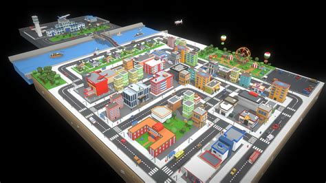 Low Poly 3D City - Buy Royalty Free 3D model by luka00 [f24dc89 ...