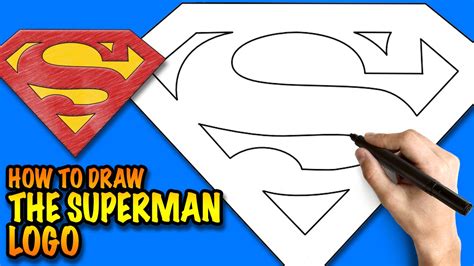 How to draw the Superman Logo - Easy step-by-step drawing tutorial - YouTube