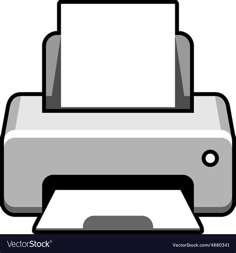 Realistic printer icon Royalty Free Vector Image