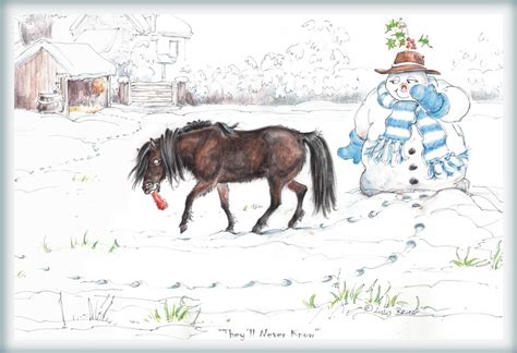 Christmas Horse Cards - They'll Never Know - Funny Horse Cards | Jude Too - Lesley Bruce ...