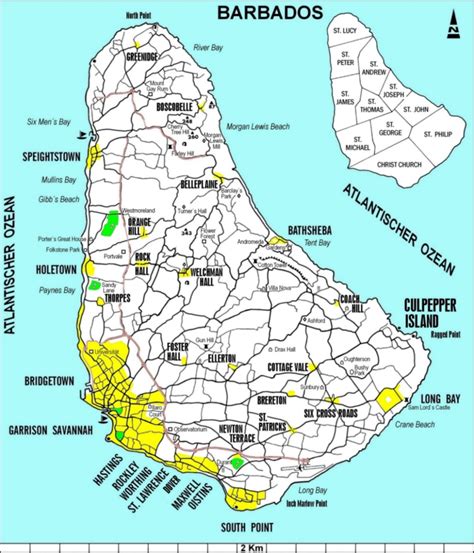 Barbados - cities • Map • PopulationData.net