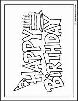 Printable Happy Birthday Signs Coloring Page Pages sketch template